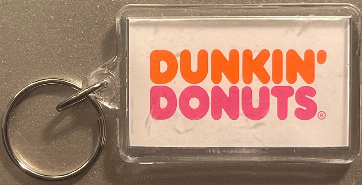 Vintage Dunkin' Donuts Coffee Coolatta Keychain 🧊 NOS Promotional Fob Card