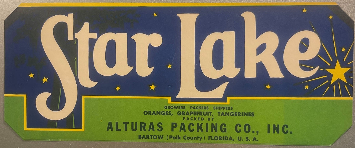 Vintage Star Lake Crate Label Brings 1940s Charm