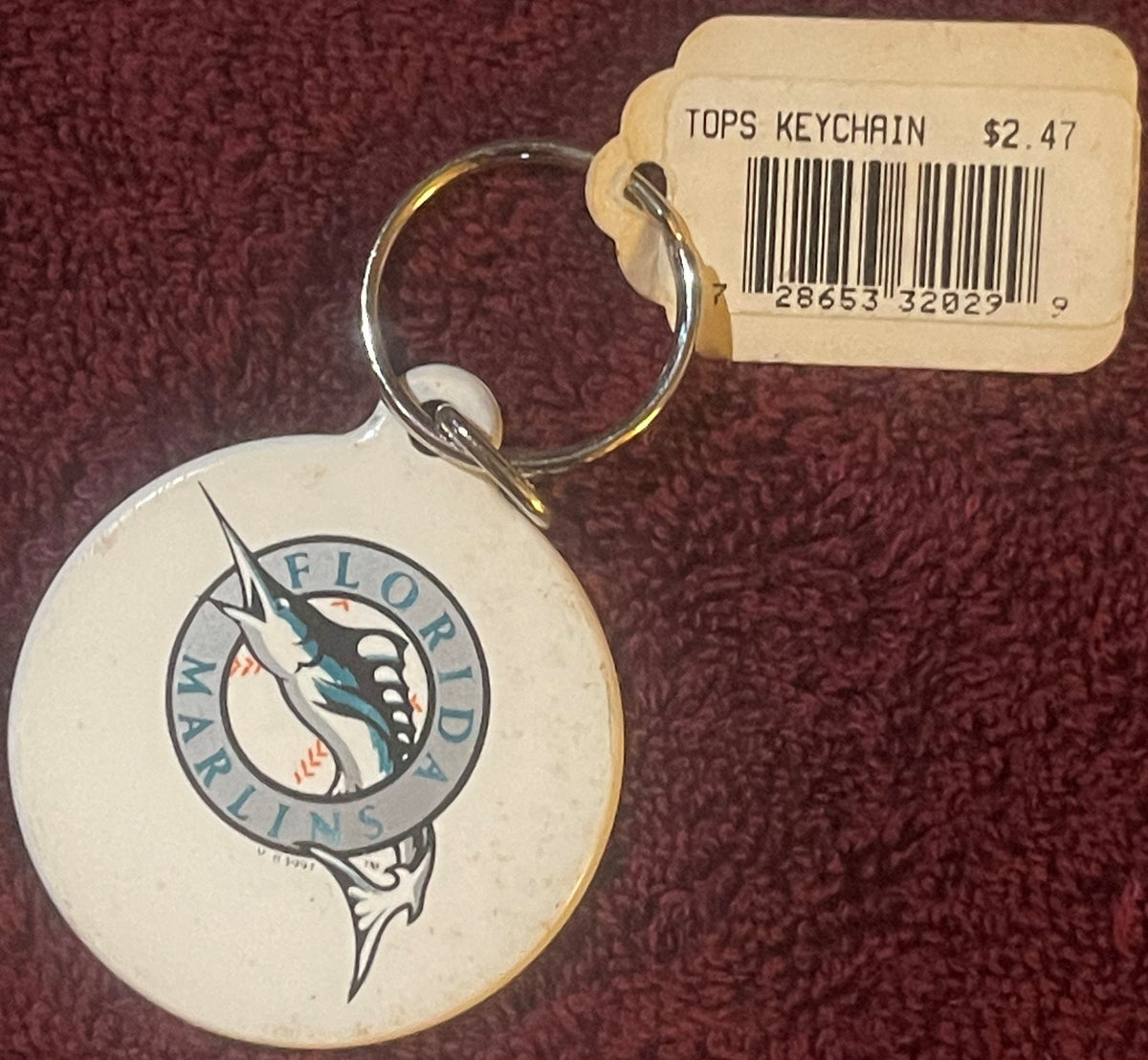 Vintage 1991 Genuine MLB Florida Marlins Keychain ✨ 2 Years Before First Game!