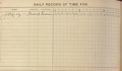 1910 Antique Pittsburgh and Lake Erie Railroad Foreman Time Book, Work Log 🚂