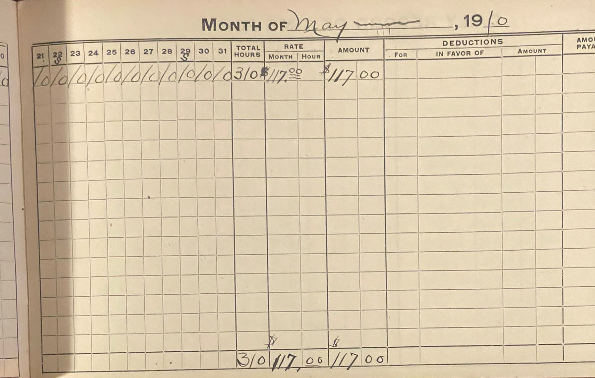 1910 Antique Pittsburgh and Lake Erie Railroad Foreman Time Book, Work Log 🚂
