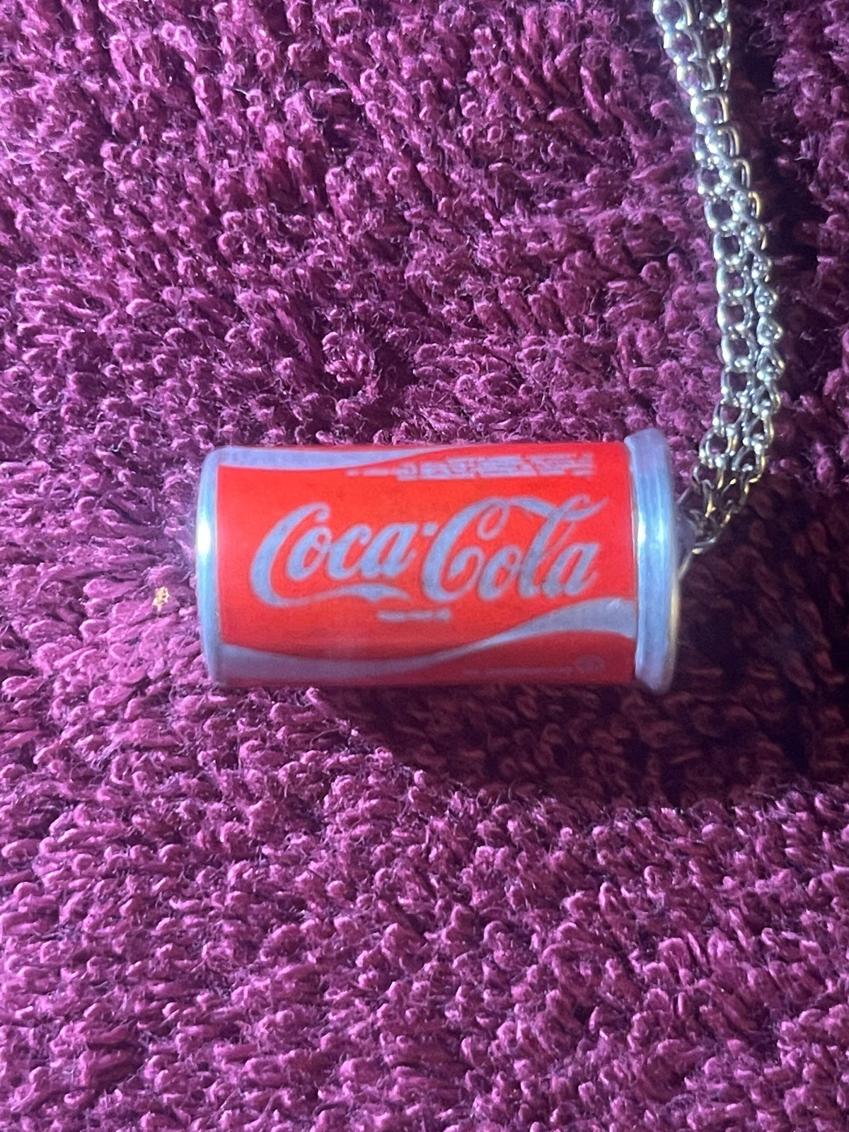 Vintage 1980s Coca‑Cola Mini Can Necklace – NOS Factory Sealed