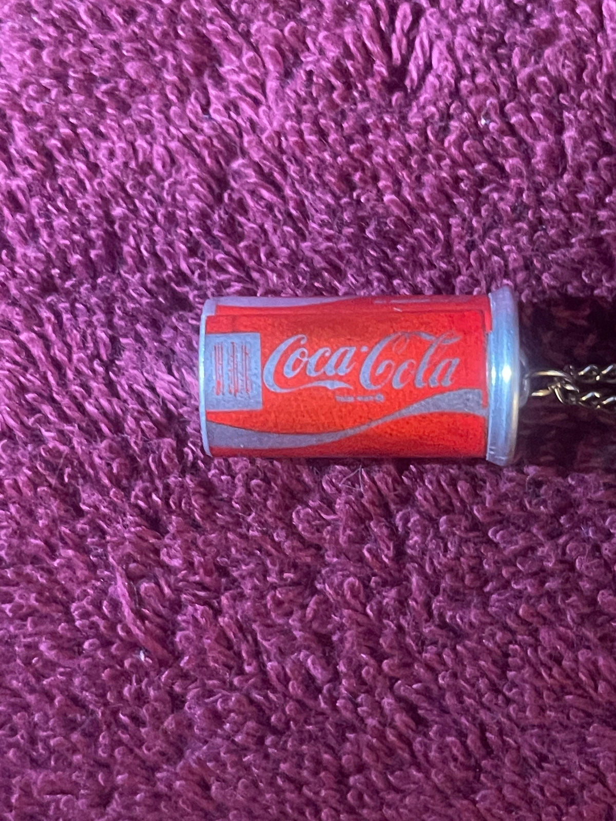Vintage 1980s Coca‑Cola Mini Can Necklace – NOS Factory Sealed