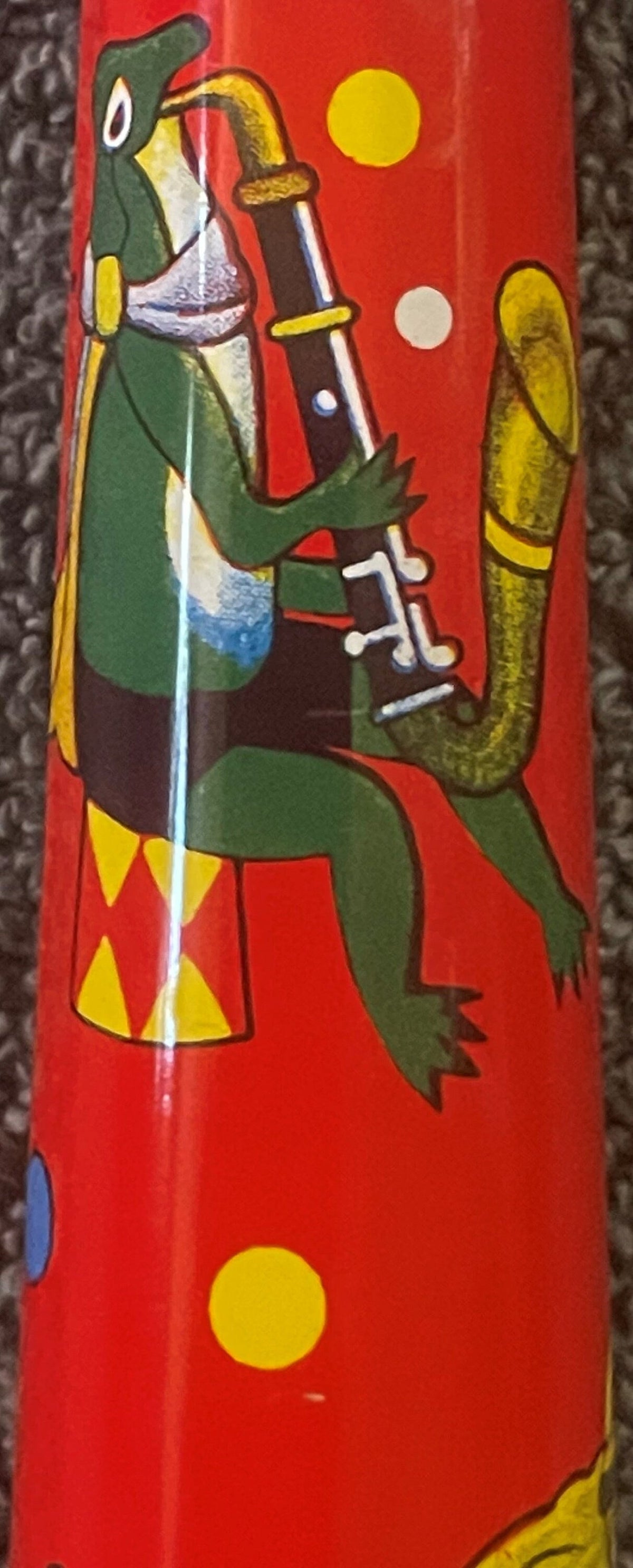 Vintage Large NOS 1960s World Circus Tin Horn Noisemaker 🧸 Litho Menagerie Toy