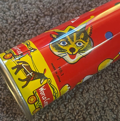 Vintage Large NOS 1960s World Circus Tin Horn Noisemaker 🧸 Litho Menagerie Toy