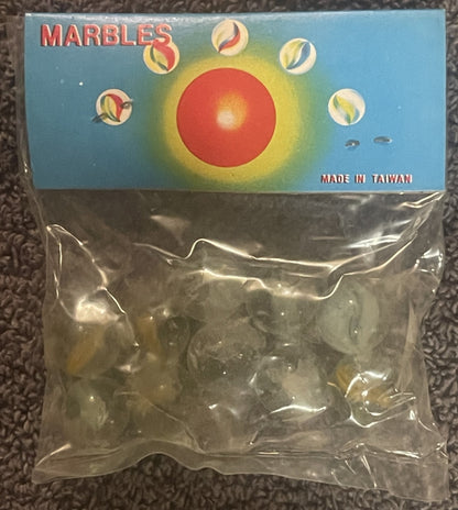 Vintage 1950s Cats Eye Marbles Unopened Pack of 10 Classic Beauties