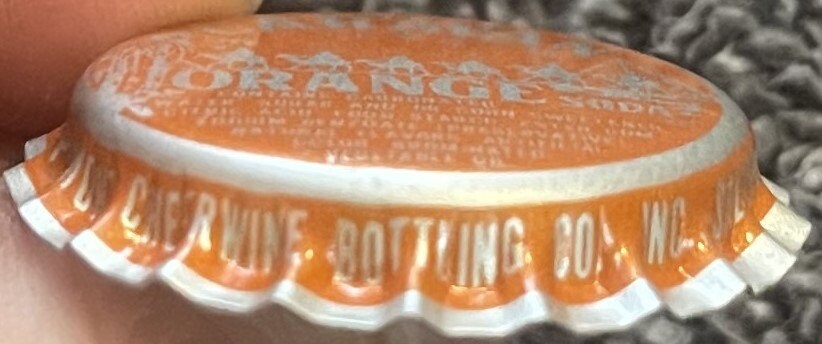 Vintage NOS Caravan Orange Soda Bottle Cap 🍊 Piedmont Cheerwine • NC • 1970s