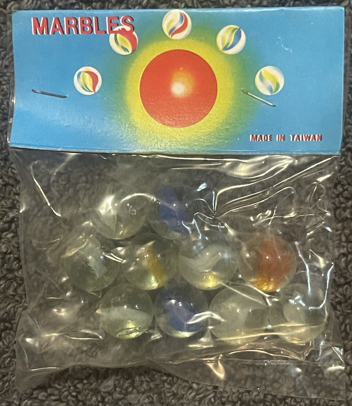 Vintage 1950s Cats Eye Marbles Unopened Pack of 10 Classic Beauties