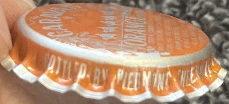 Vintage NOS Caravan Orange Soda Bottle Cap 🍊 Piedmont Cheerwine • NC • 1970s