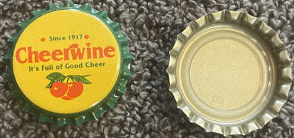 Vintage Cheerwine Bottle Cap – 1970s NOS – West Jefferson NC Bottler – Twist‑Off 🍒