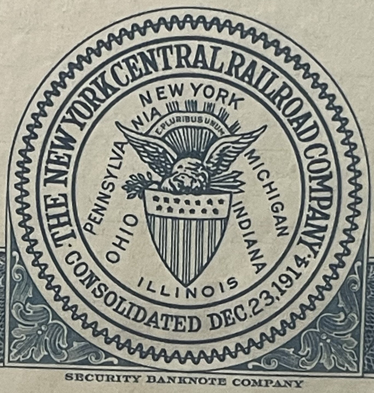 Rare 1955 New York Central Railroad 500 Dollar Bond Blue Collateral Trust 6 Percent with Coupon Sheet 📜