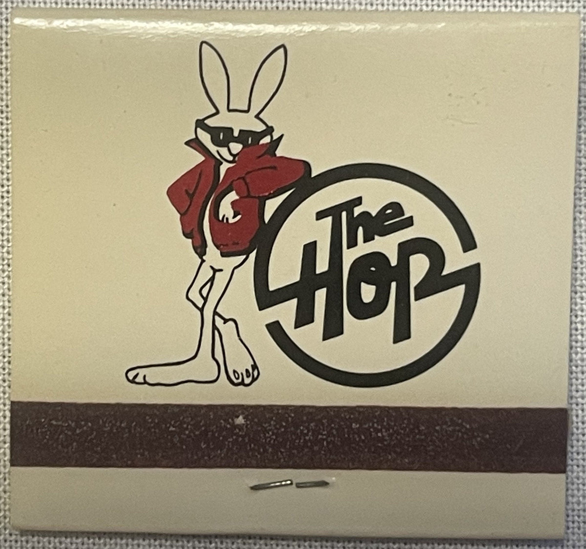 Vintage The Hop Nightclub Matchbook 🐰 Los Angeles Rabbit Logo, NOS Unused Label