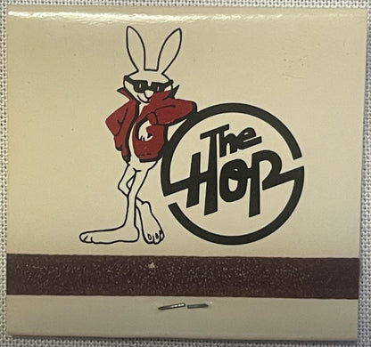Vintage The Hop Nightclub Matchbook 🐰 Los Angeles Rabbit Logo, NOS Unused Label