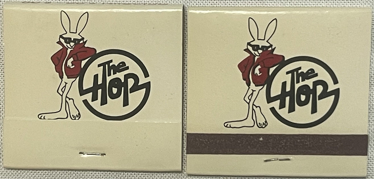 Vintage The Hop Nightclub Matchbook 🐰 Los Angeles Rabbit Logo, NOS Unused Label