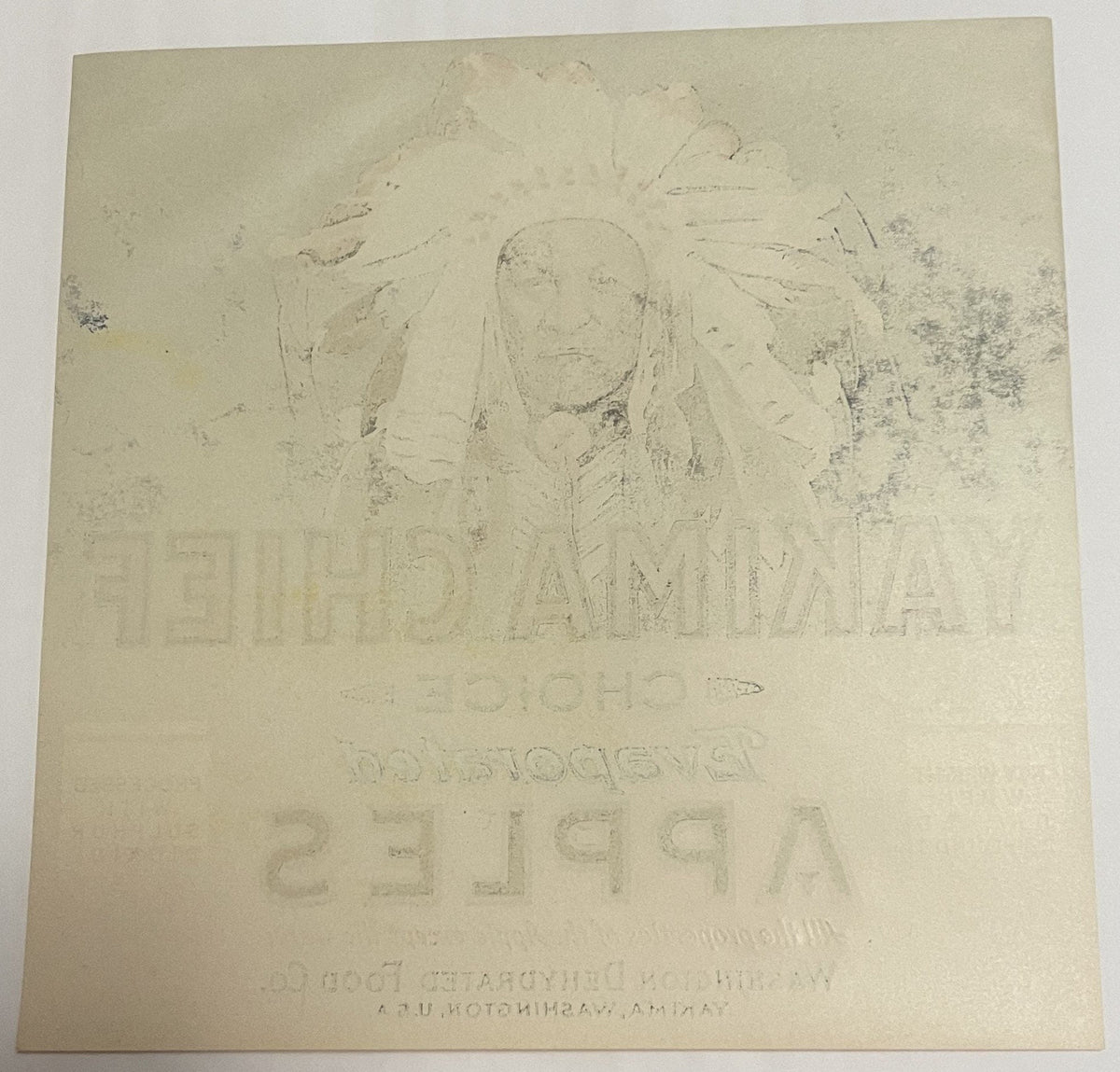 Vintage 1940s Yakima Chief Crate Label | Native American Washington Produce Art