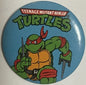 Vintage 1990 Teenage Mutant Ninja Turtles Cartoon Pin 🐢 — Raphael Pinback Button, TMNT Collectible