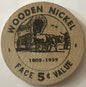 Vintage 1959 Lincoln Sesquicentennial Wooden Nickel - Albert Lea Minnesota Security State Bank Covered Wagon Token 5 ✨