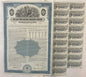 Rare 1955 New York Central Railroad 500 Dollar Bond Blue Collateral Trust 6 Percent with Coupon Sheet 📜