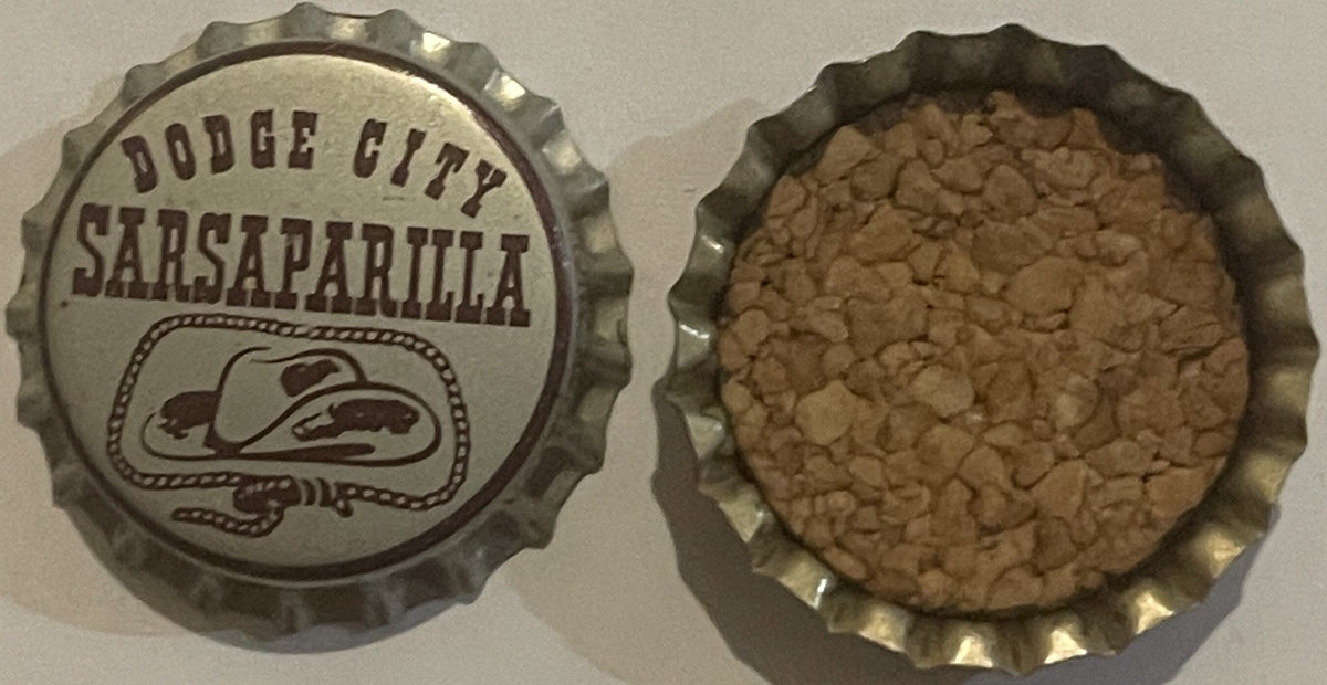 Vintage 1950s NOS Dodge City Sarsaparilla Soda Bottle Cap Western Advertising 🥤