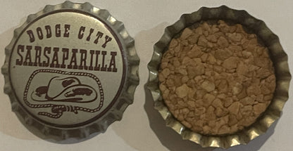 Vintage 1950s NOS Dodge City Sarsaparilla Soda Bottle Cap Western Advertising 🥤