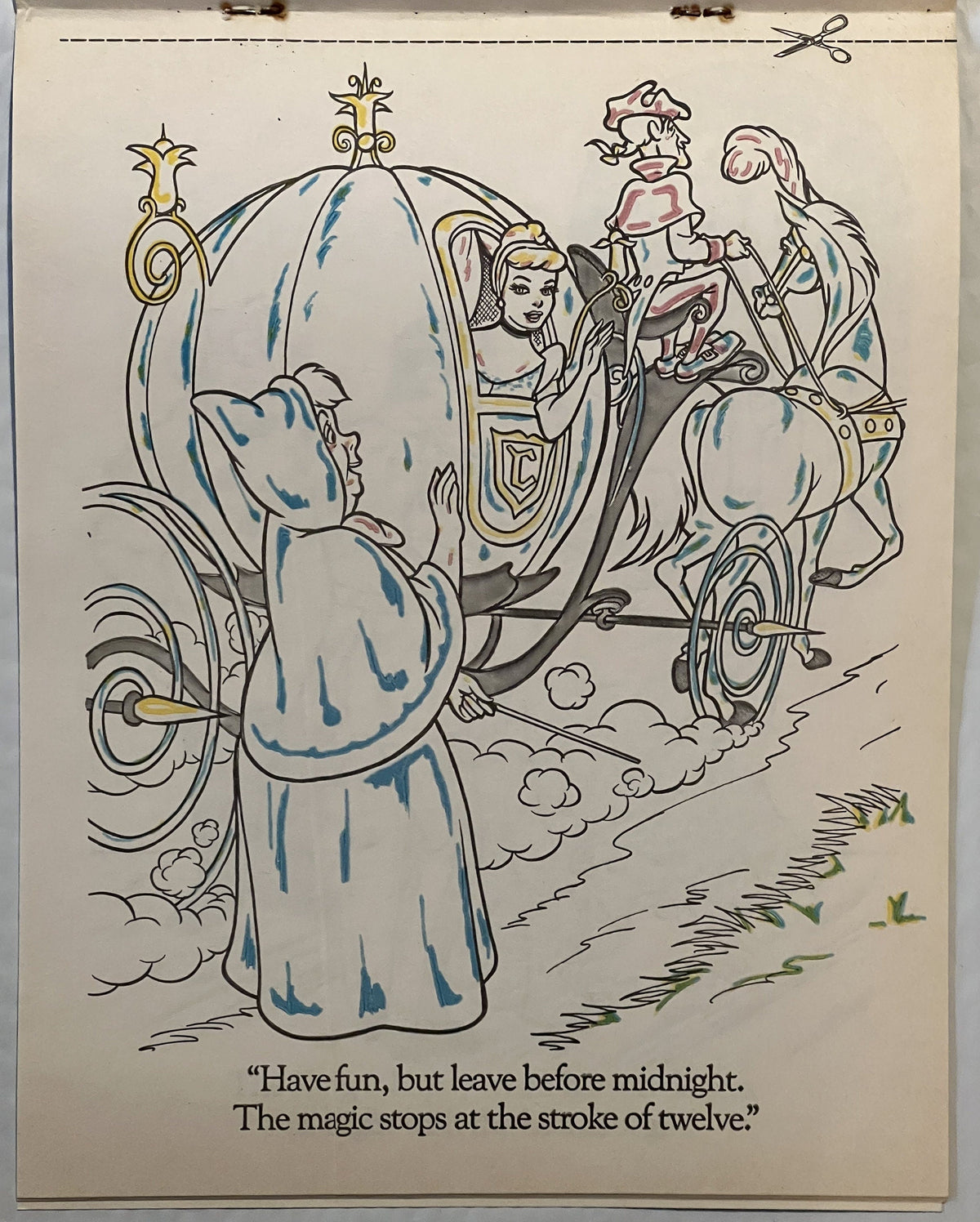 Vintage 1987 Walt Disney McDonald’s Cinderella Paint With Water Book (NOS) 🎨