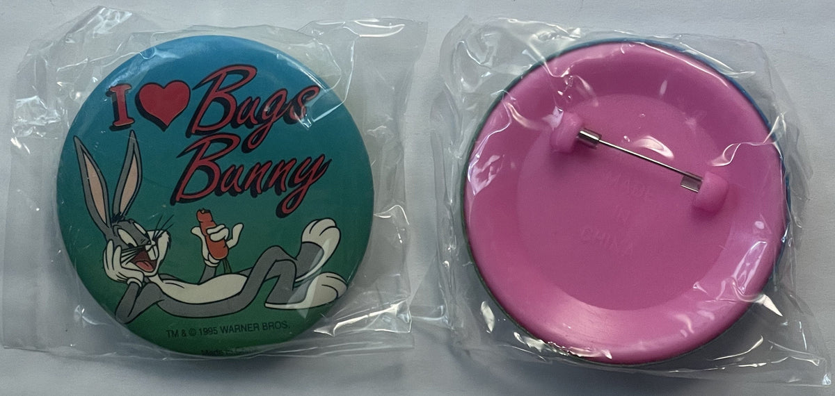 Vintage 1995 Looney Tunes Pin 📌 I Love Bugs, Unopened in Package!