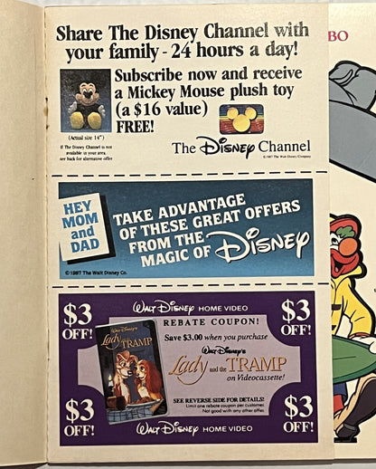 Vintage 1987 Disney Dumbo Press‑Out Book 🎪 McDonald’s NOS 8x8 VHS Era