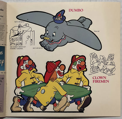 Vintage 1987 Disney Dumbo Press‑Out Book 🎪 McDonald’s NOS 8x8 VHS Era