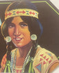 Vintage Umatilla Belle Crate Label 🍊 Native American Beauty, Umatilla Florida Citrus Art