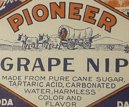 Antique 1920s Pioneer Grape Nip Label from Davenport WA