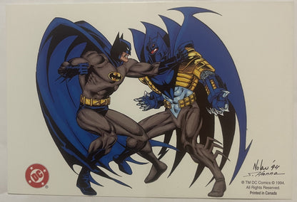 Vintage 1990s Batman vs Batman DC Comics Postcard | Graham Nolan Art