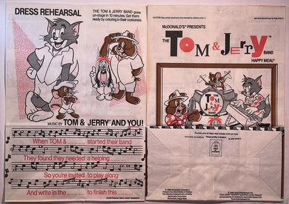 Vintage 1989 Tom & Jerry McDonald’s Happy Meal Bag 🎵💖 Droopy & Spike