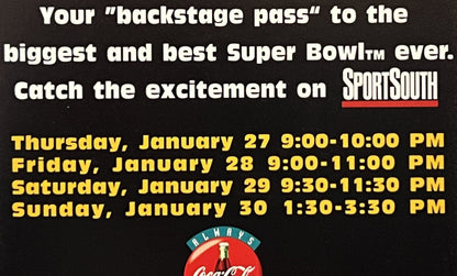 Vintage 1994 Coca‑Cola Super Bowl Door Hanger Advertising Promo – NOS
