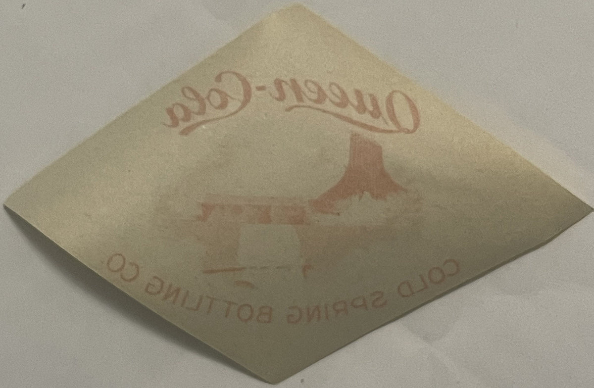 Vintage Queen Cola Label from 1930s Punxsutawney