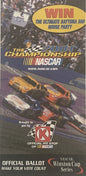 Vintage 2001 NASCAR Winston Cup Ballot 🍺 Year Tragic Loss Dale Earnhardt RIP!