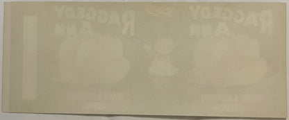 Vintage 1960s Raggedy Ann Can Label from Chicago Illinois