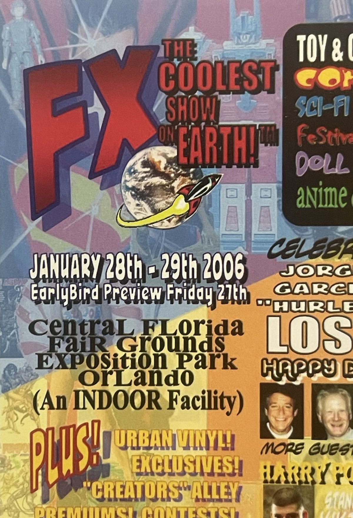 Retro 2006 Festival of Horror 🃏 Comic Con, Anime, Huge Extravaganza Show Card!