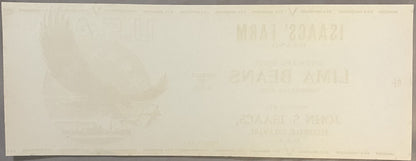 Vintage 1940s Isaac's Lima Bean Can Label WWII Collectible