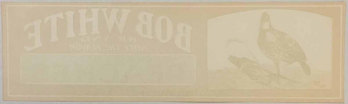 Antique 1930s Bob White Brand York County Peaches Crate Label 🐦 — Anderson Fruit Farms, Stewartstown PA