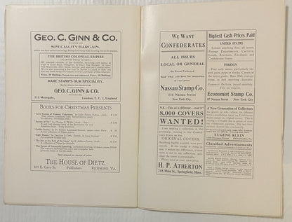 Antique 1924 The Southern Philatelist Vol I No 1 Confederate Stamps Postal History 📬