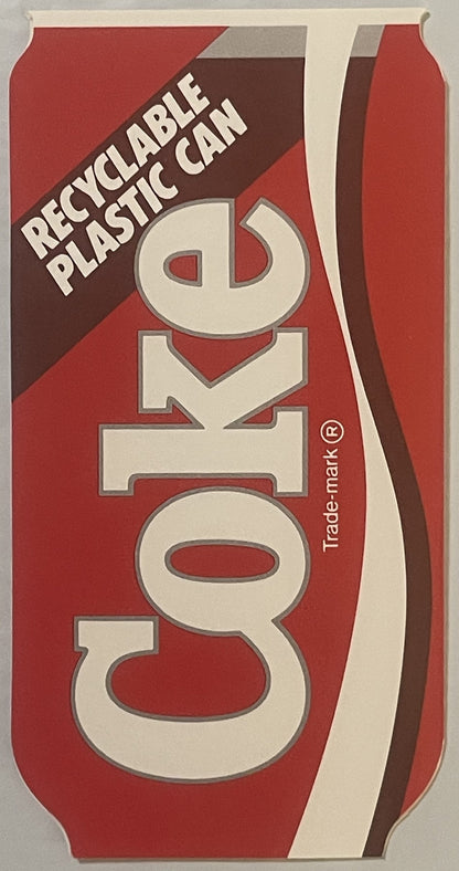 Vintage 1985 Coca Cola Recyclable Plastic Can Pamphlet Die Cut Brochure Failed Product Soda History 🥤