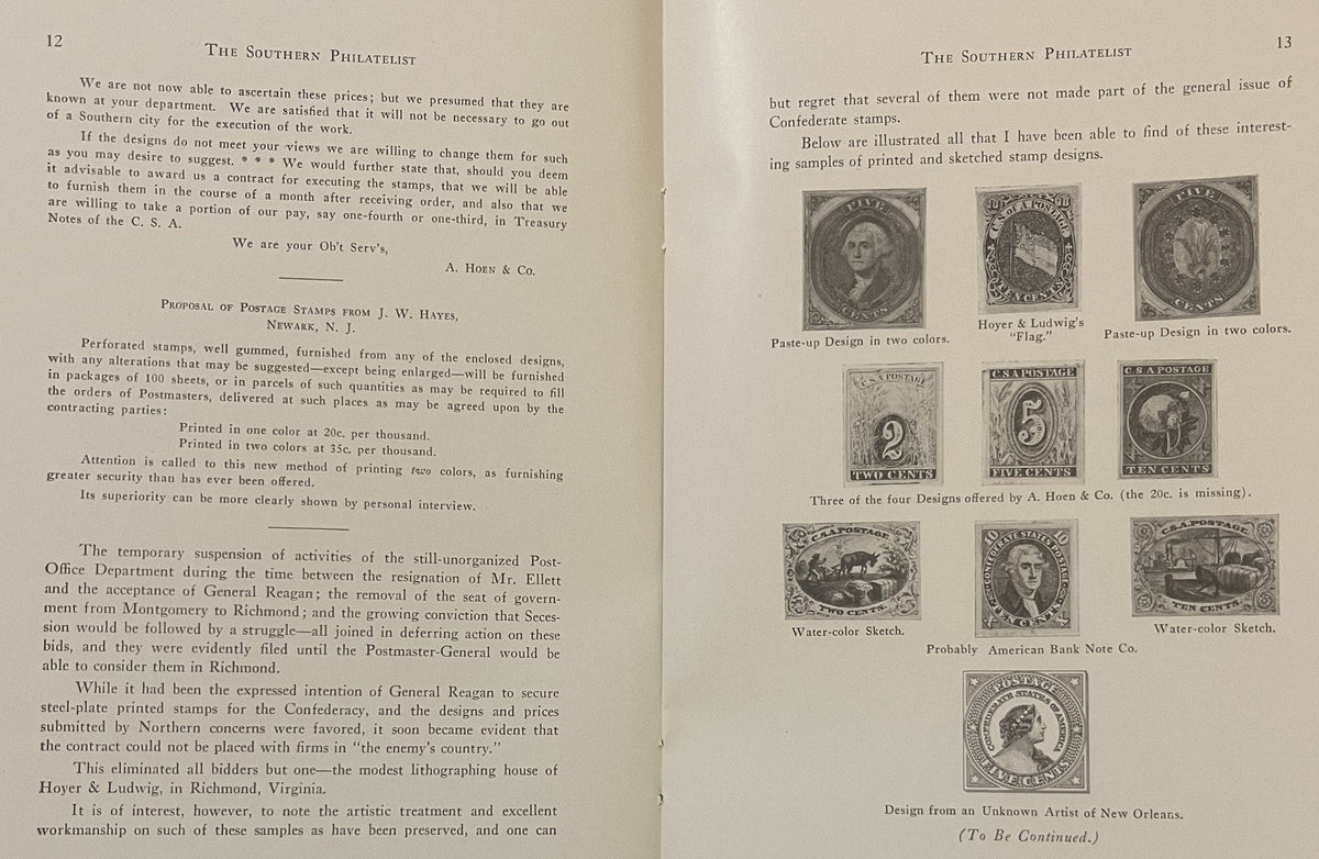Antique 1924 The Southern Philatelist Vol I No 1 Confederate Stamps Postal History 📬