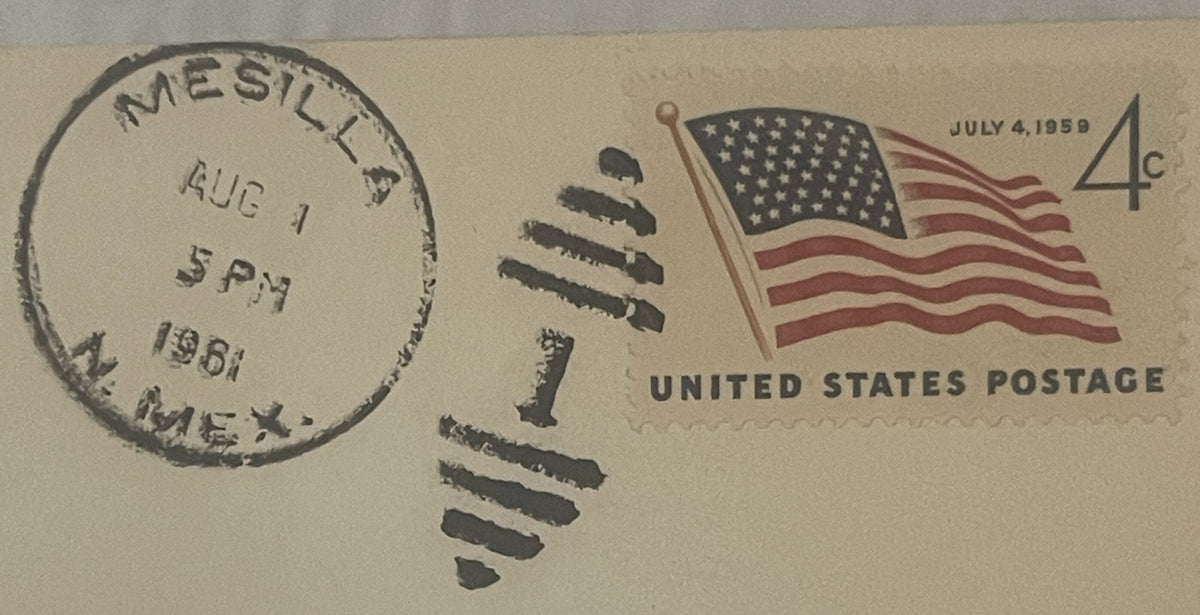 Vintage 1961 Civil War Centennial Series Dixie Embossed Stamped Envelope ✉️