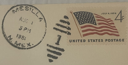 Vintage 1961 Civil War Centennial Series Dixie Embossed Stamped Envelope ✉️