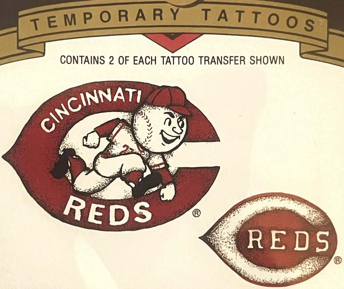 Vintage 1992 MLB Cincinatti Reds Temporary Tattoos ✨ Mr. Red Fan Memorabilia!