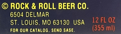 Vintage 1980s Rock and Roll Beer Label from St. Louis