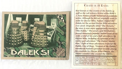 Vintage 1994 Doctor Who Daleks Foil Trading Card — Card 3 of 6 🛸