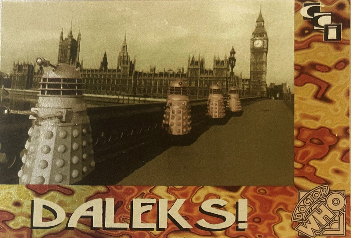 Vintage 1994 Doctor Who Daleks & Davros Foil Card Set 🧬 Cards 1-3 and 7