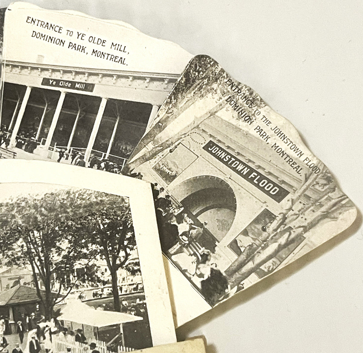 Rare Antique 1900s - 1910s Dominion Park Fan Postcard 🃏 Montreal, Quebec, Unique!
