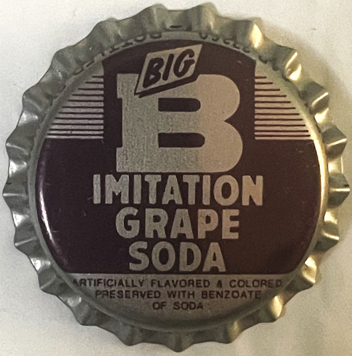 Vintage 1970s Big B Grape Soda Bottle Cap | Coca‑Cola Bottling Thomasville NC